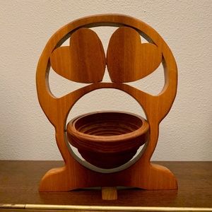 Wooden Hearts with Collapsable Basket